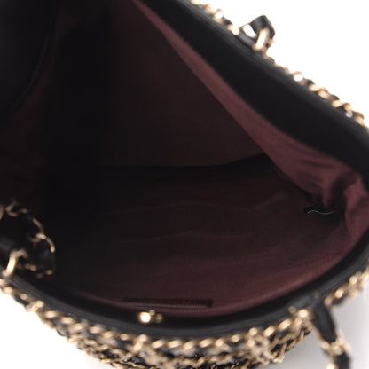 Chanel Lambskin Large Shopping Chain Tote Black 5 of 10