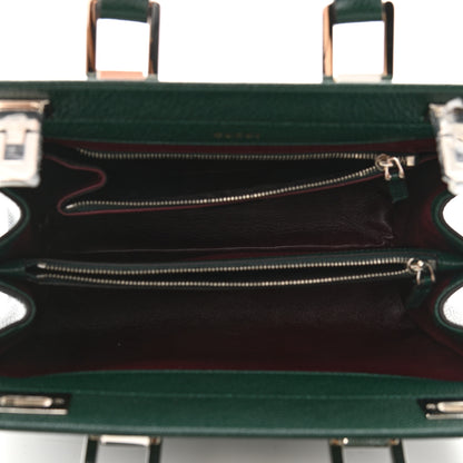 Gucci Grainy Calfskin Small Zumi Top Handle Bag Vintage Green 5 of 13