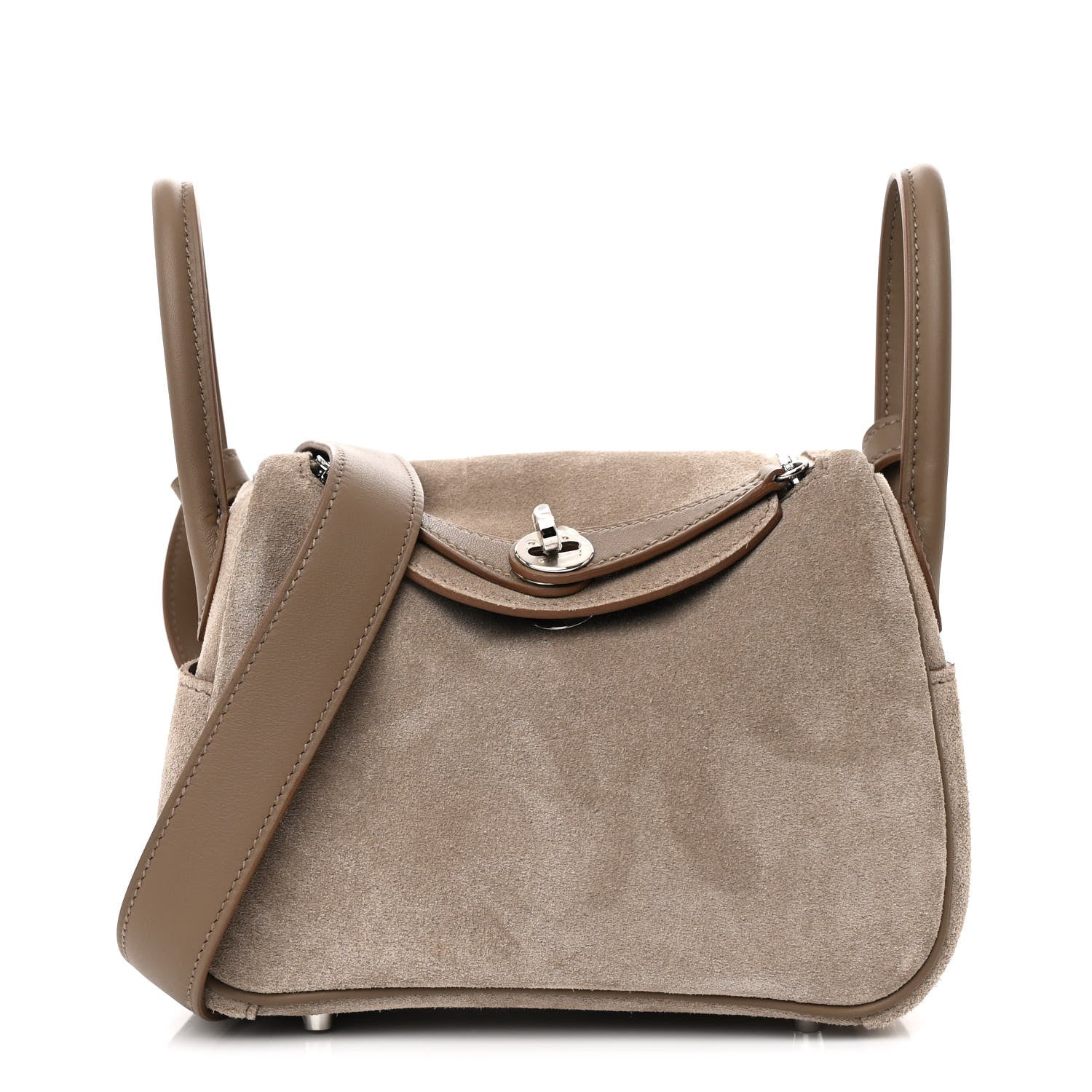 Hermes Veau Grizzly Swift Mini Lindy 20 Gris Caillou Etoupe 1 of 11
