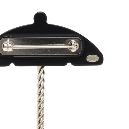 Chanel Resin Pearl Umbrella Brooch Gold Red White 4 of 5
