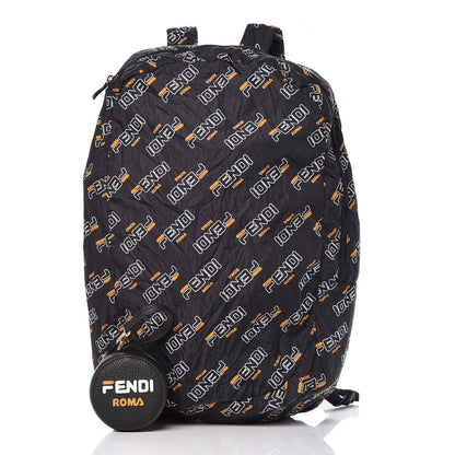 Fendi X FILA Calfskin Mania Backpack Help Bag Charm Black 9 of 12