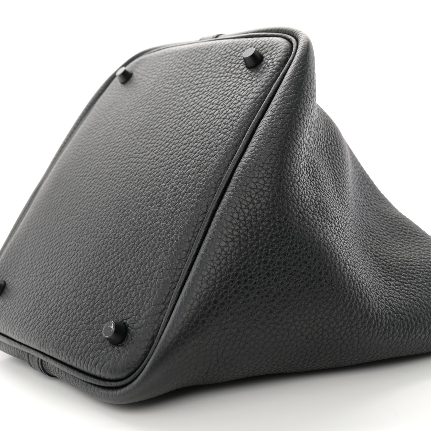 Taurillon Clemence Monochrome Picotin Lock 22 MM Black