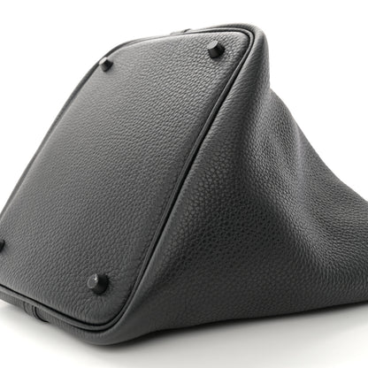 Hermes Taurillon Clemence Monochrome Picotin Lock 22 MM Black 10 of 11