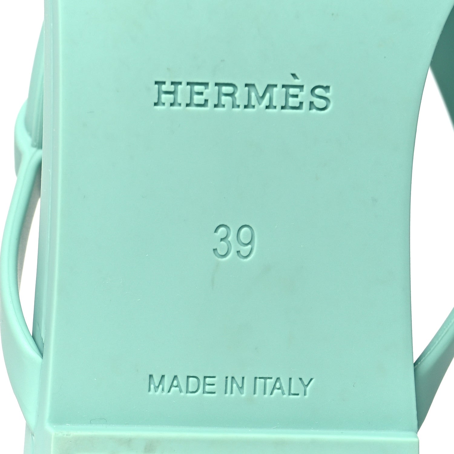 Hermes Rubber Womens Egerie Sandals 39 Vert Embrun 9 of 9