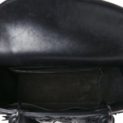 Christian Dior Ultra Matte Calfskin 3D Flower Embellished Medium Lady Dior Black 5 of 9