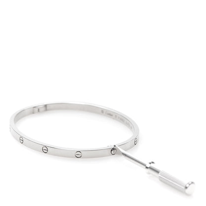 Cartier 18K White Gold Small LOVE Bracelet 17 4 of 6