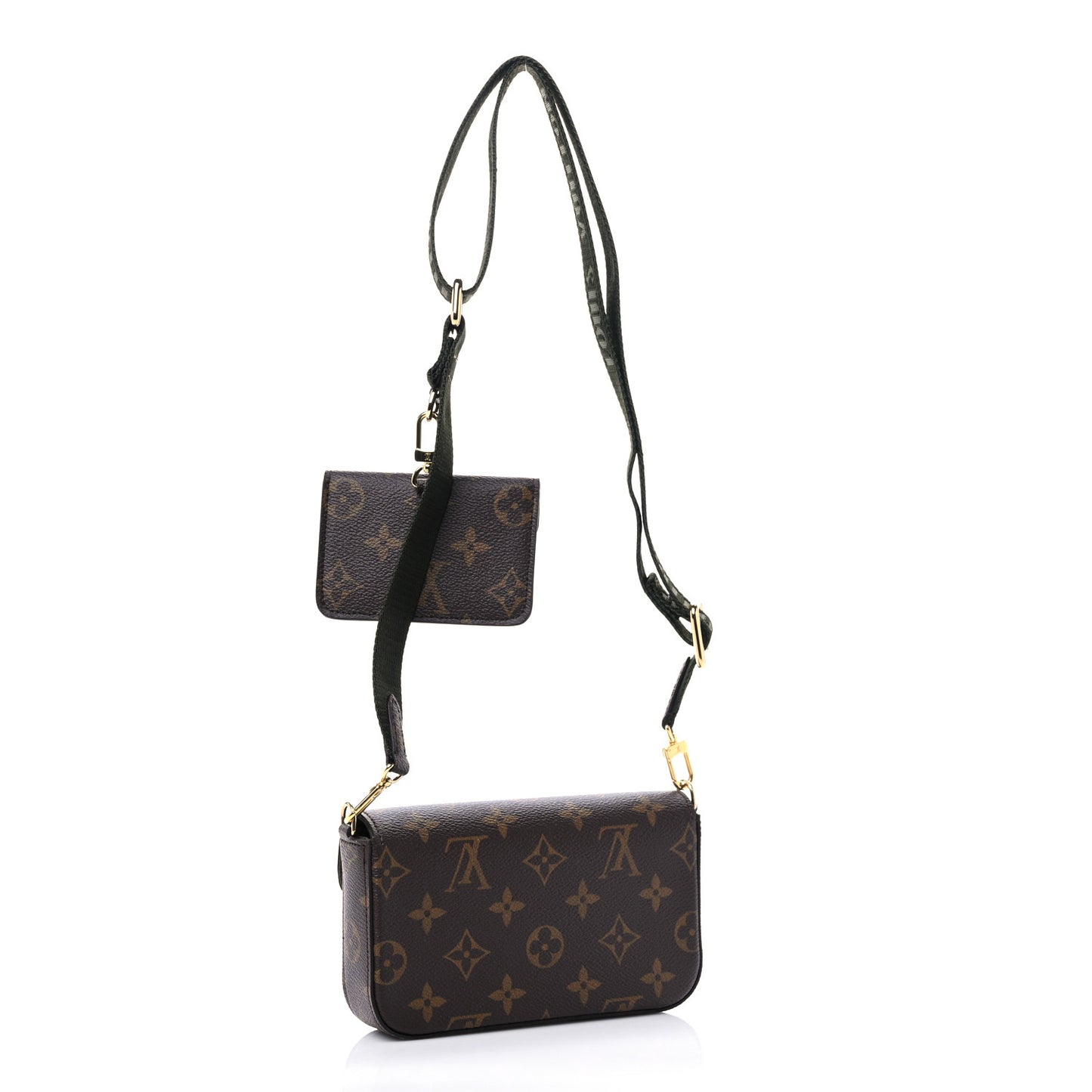 Monogram Felicie Strap & Go Kaki