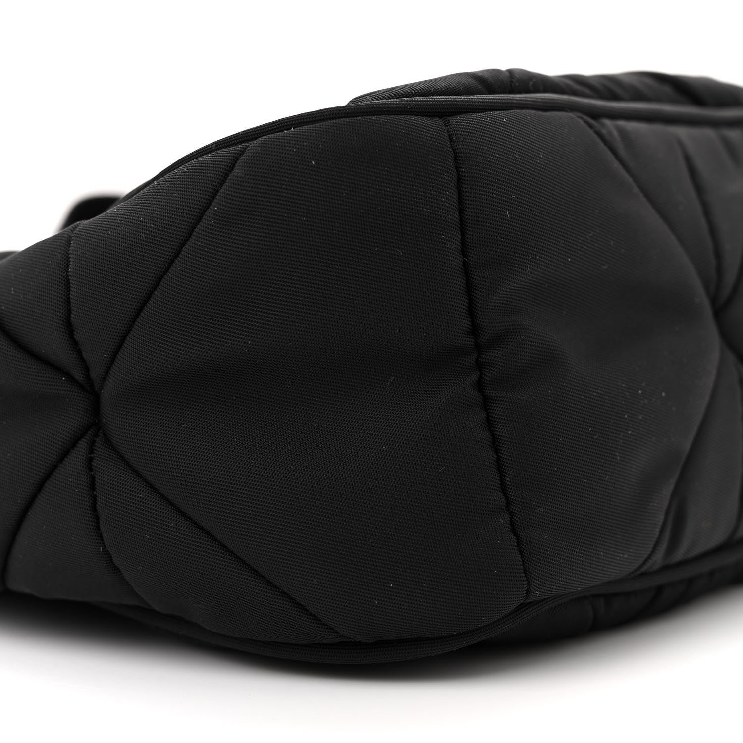 Prada Re-Nylon Triangle Padded Patchwork Shoulder Bag Black 8 of 9