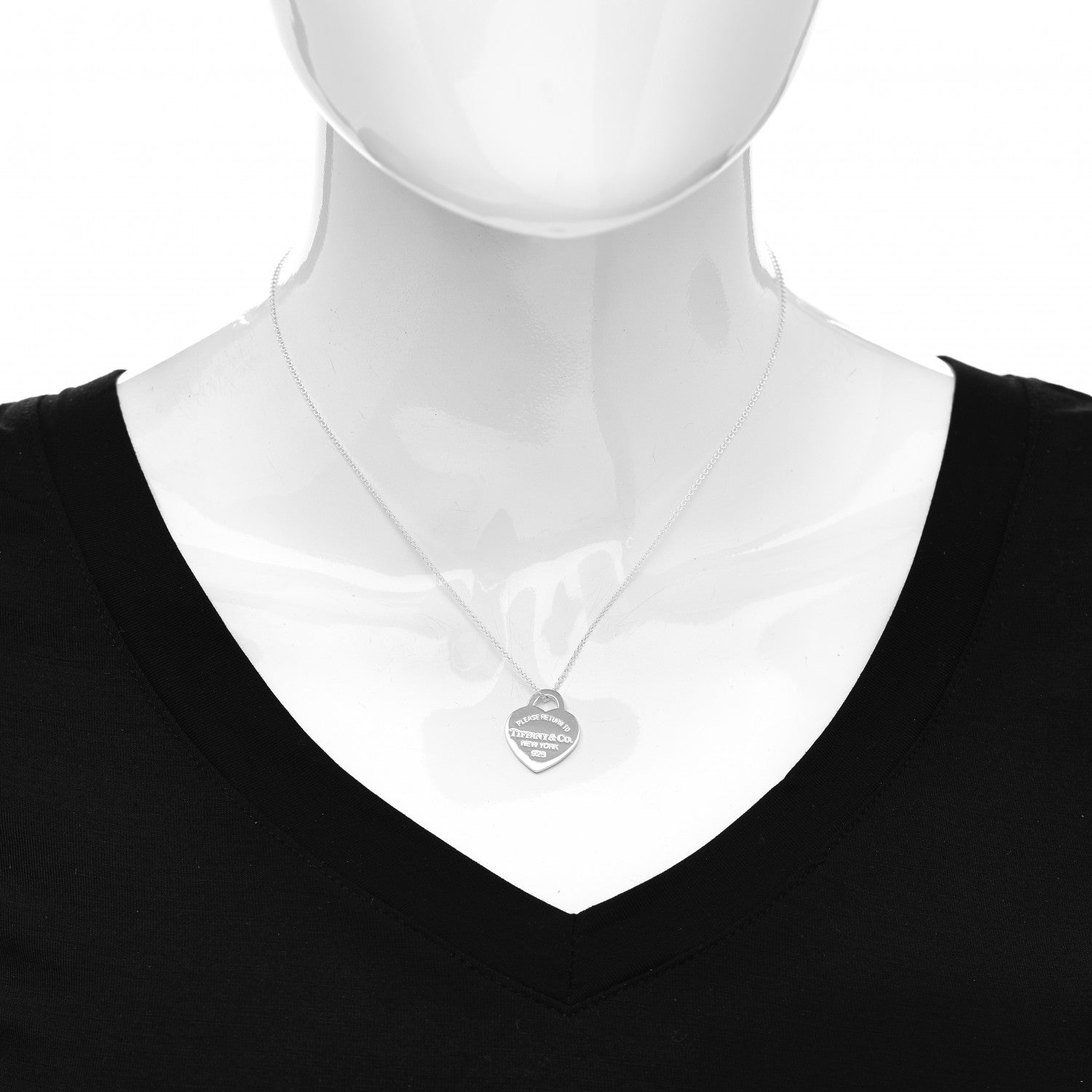 Tiffany Sterling Silver Small Return to Tiffany Heart Pendant Necklace 2 of 4