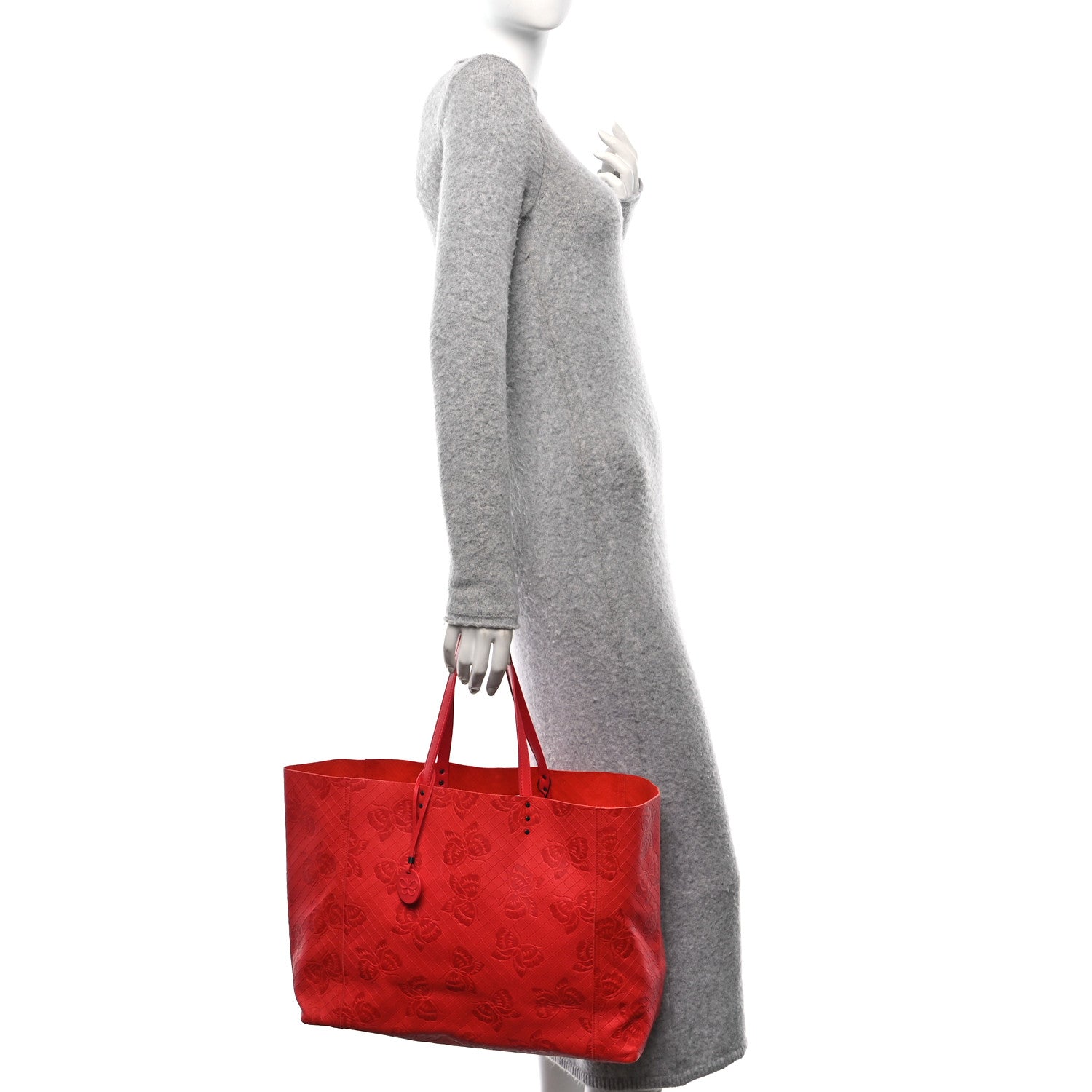 Bottega Veneta Nappa Intrecciomirage Butterfly Tote Red 2 of 12