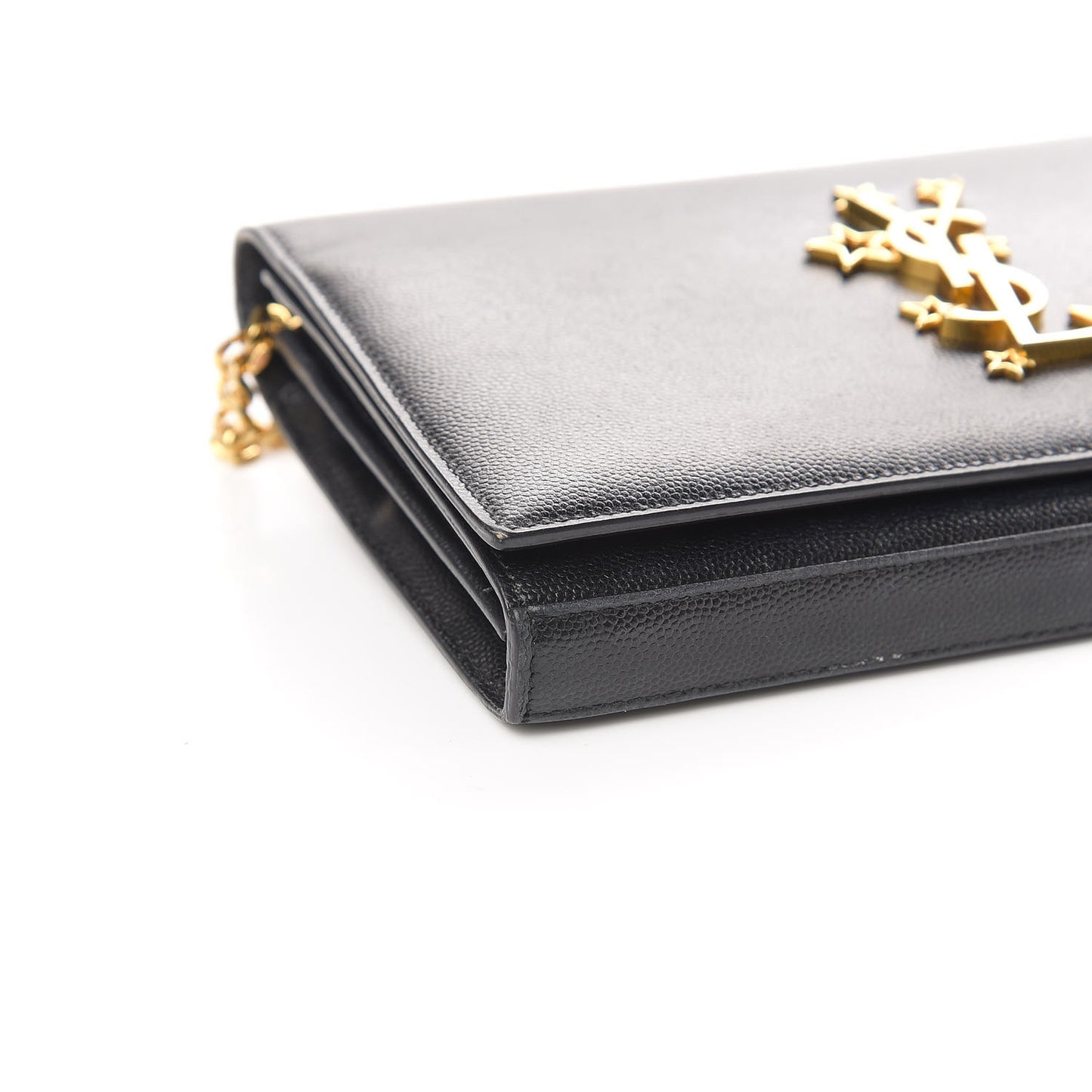 Grain De Poudre Star Studded Monogram Wallet on Chain Black