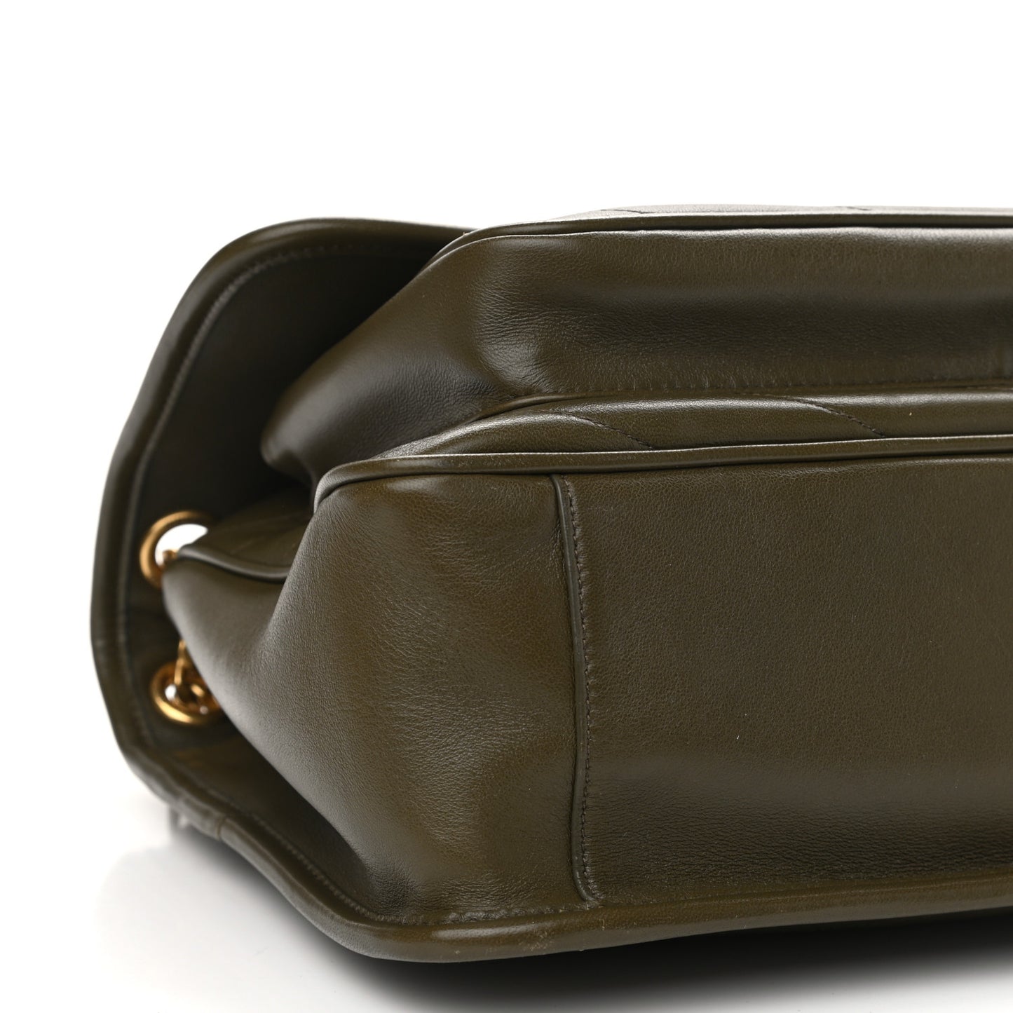 Lambskin Matelasse Monogram Medium Niki Chain Satchel Seaweed