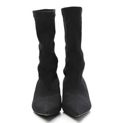 Balenciaga Jersey Crepe Extreme Pointed Toe Knife Booties 38 Black 2 of 7