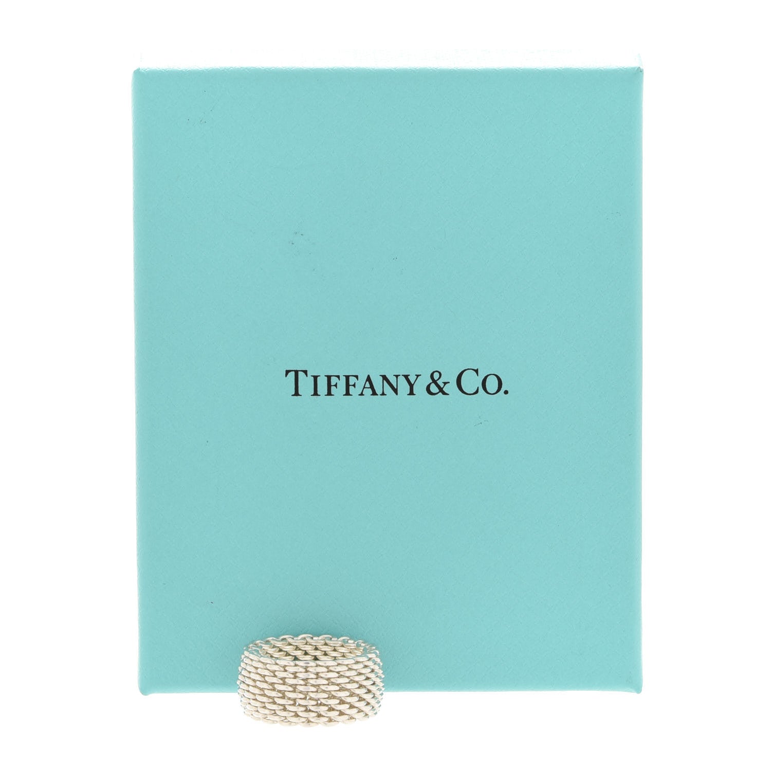 Tiffany Sterling Silver Somerset Mesh Ring 49 5 5 of 5