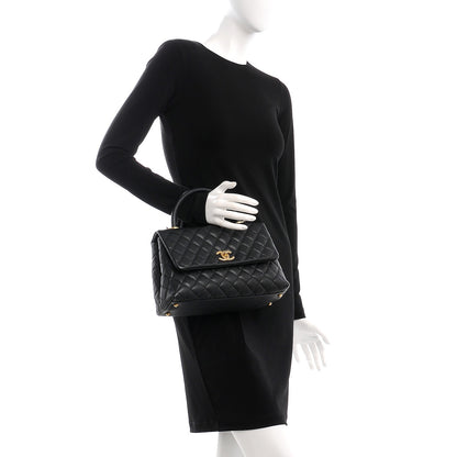 Chanel Caviar Quilted Small Coco Handle Flap Black 3 of 9