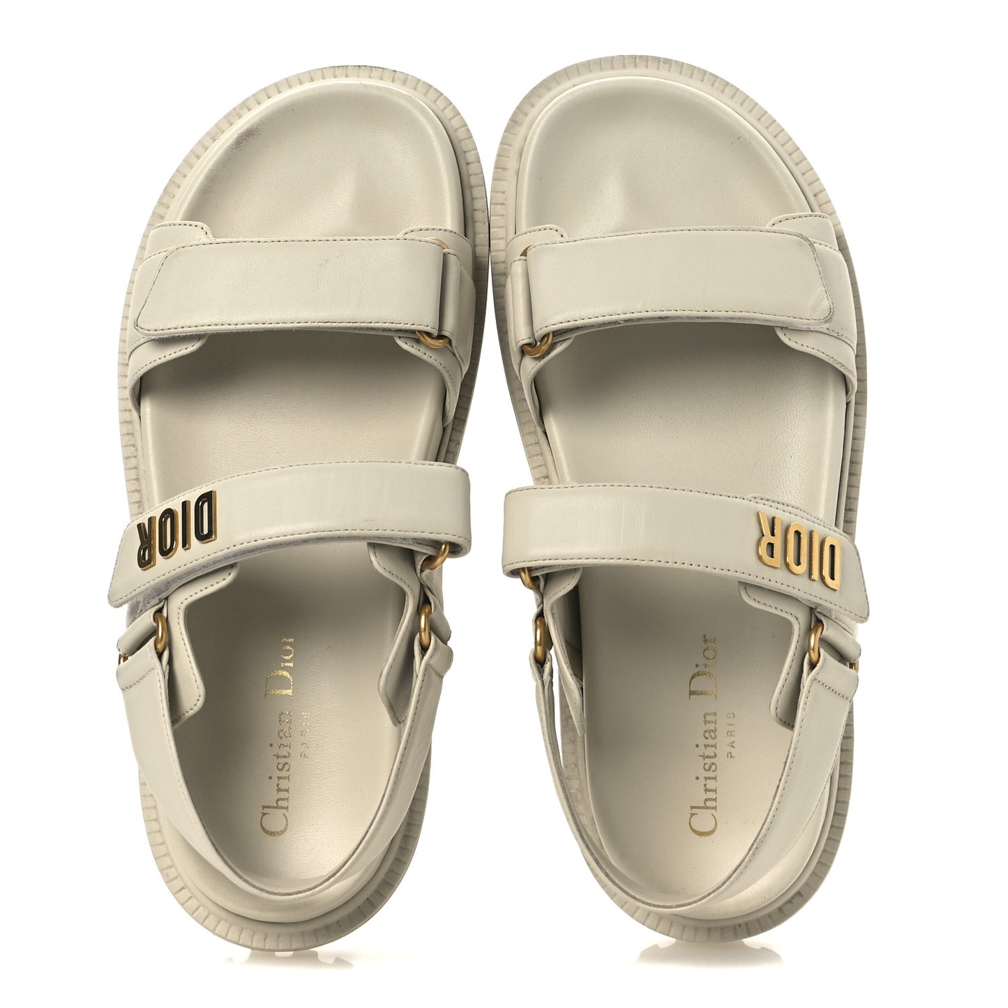 Lambskin Dioract 10mm Slide Sandals 40 Off White