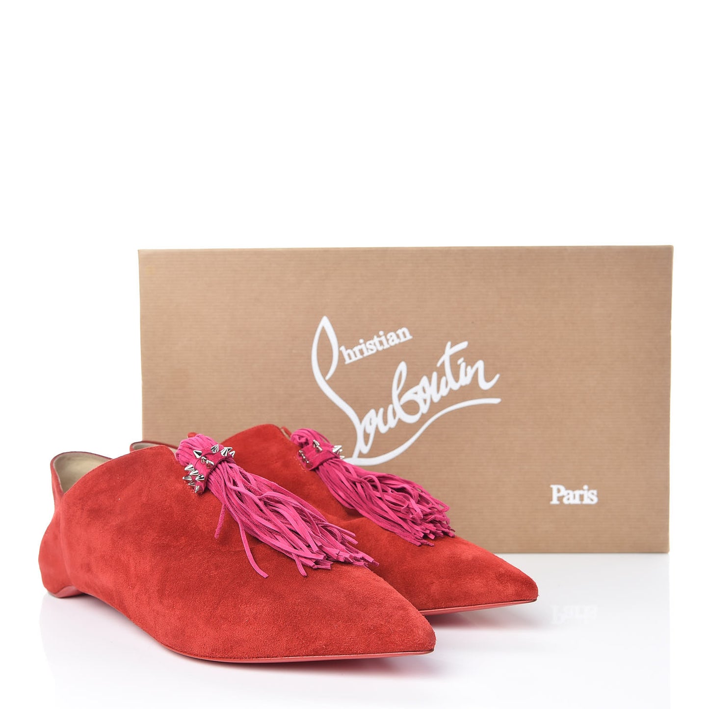 Veau Velours Medinana Flats 41 Rougissime Rosa