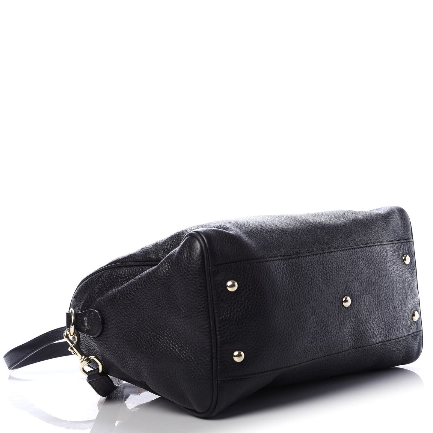Calfskin Bamboo Medium Shopper Boston Black