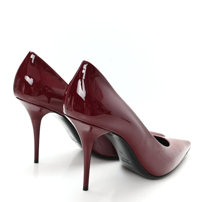 Saint Laurent Vernice Seta Soft Norma 90 Pumps 39 Grenat 4 of 10