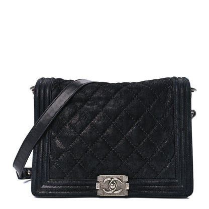 Chanel Goatskin Quilted Medium Gentle Boy Flap Black 1 of 12