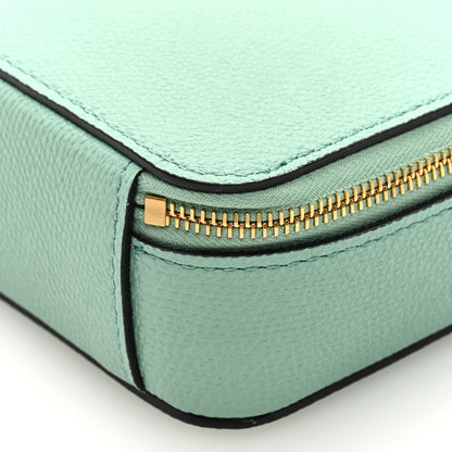 Valentino Garavani Grained Calfskin VLogo Zip Crossbody Light Green 8 of 9