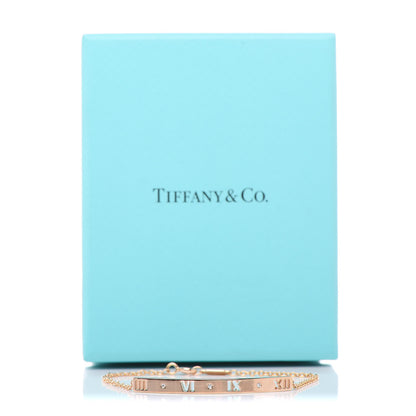 Tiffany 18K Rose Gold Diamond Atlas Bar Pierced Bracelet 8 of 8