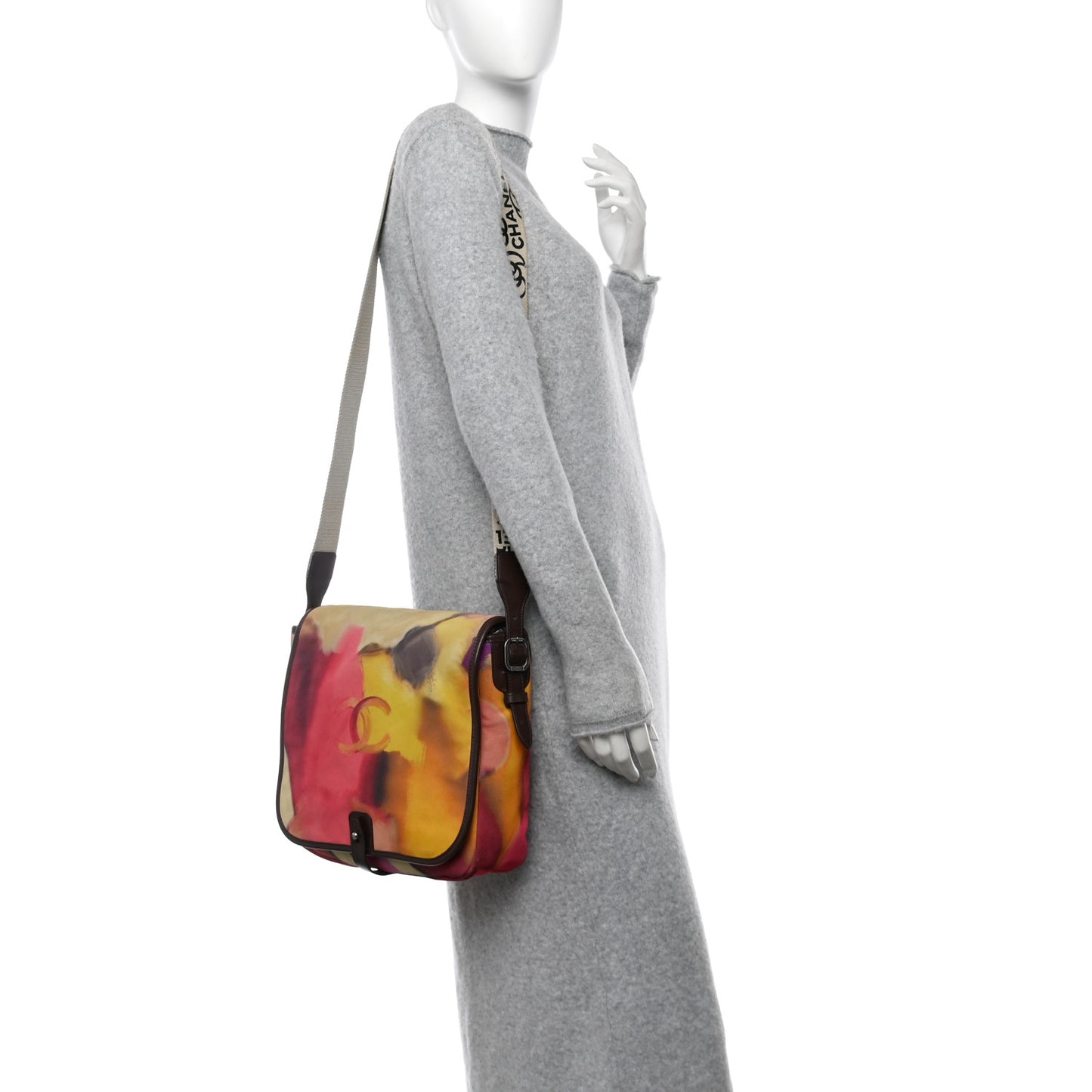 Printed Ultra Soft Lambskin Medium Flower Power Messenger