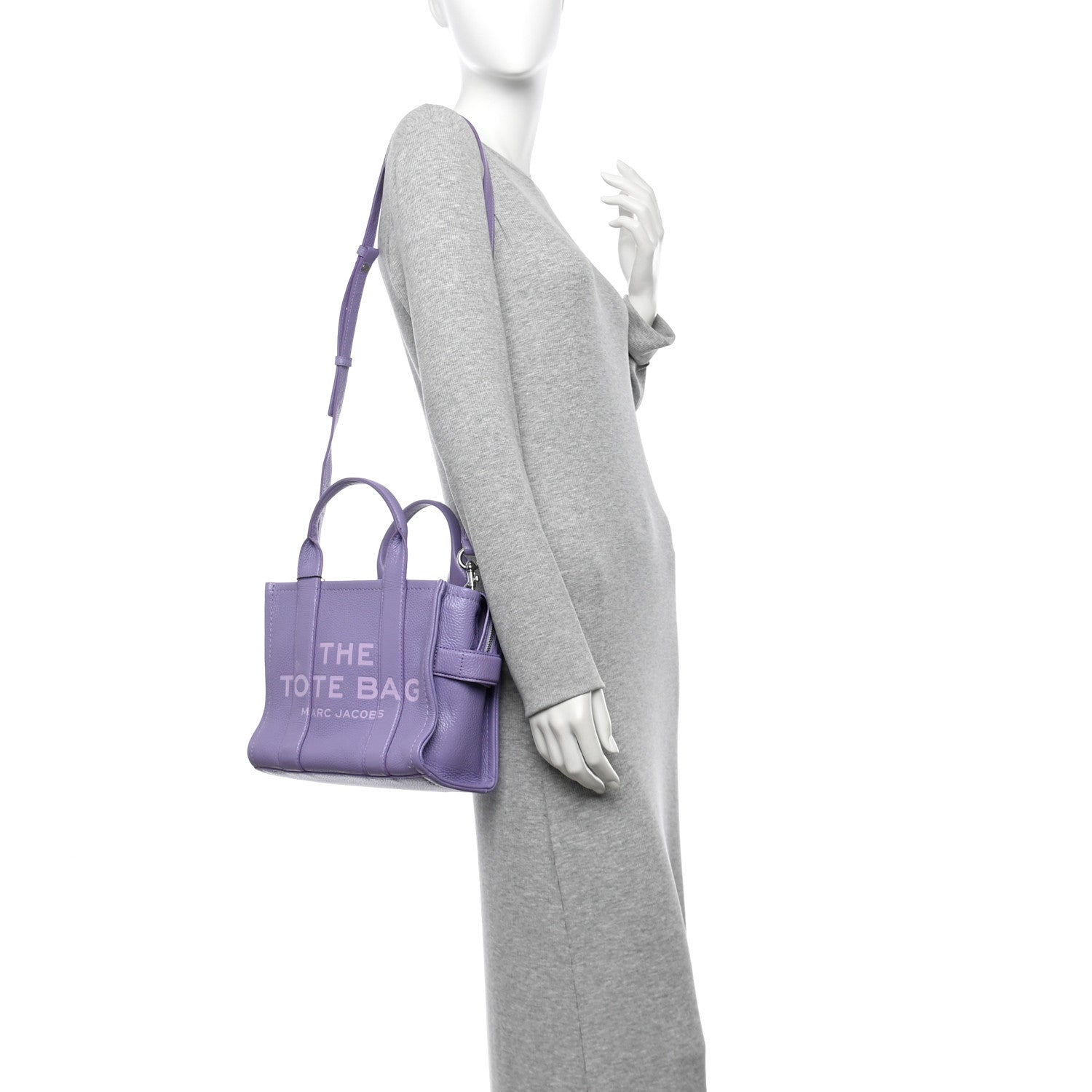 Marc Jacobs Grained Calfskin Small The Tote Bag Lavender 2 of 12