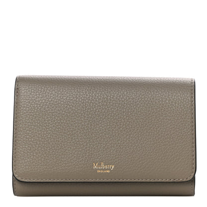 Mulberry Small Classic Grain Medium Continental French Wallet Solid Grey 1 of 9