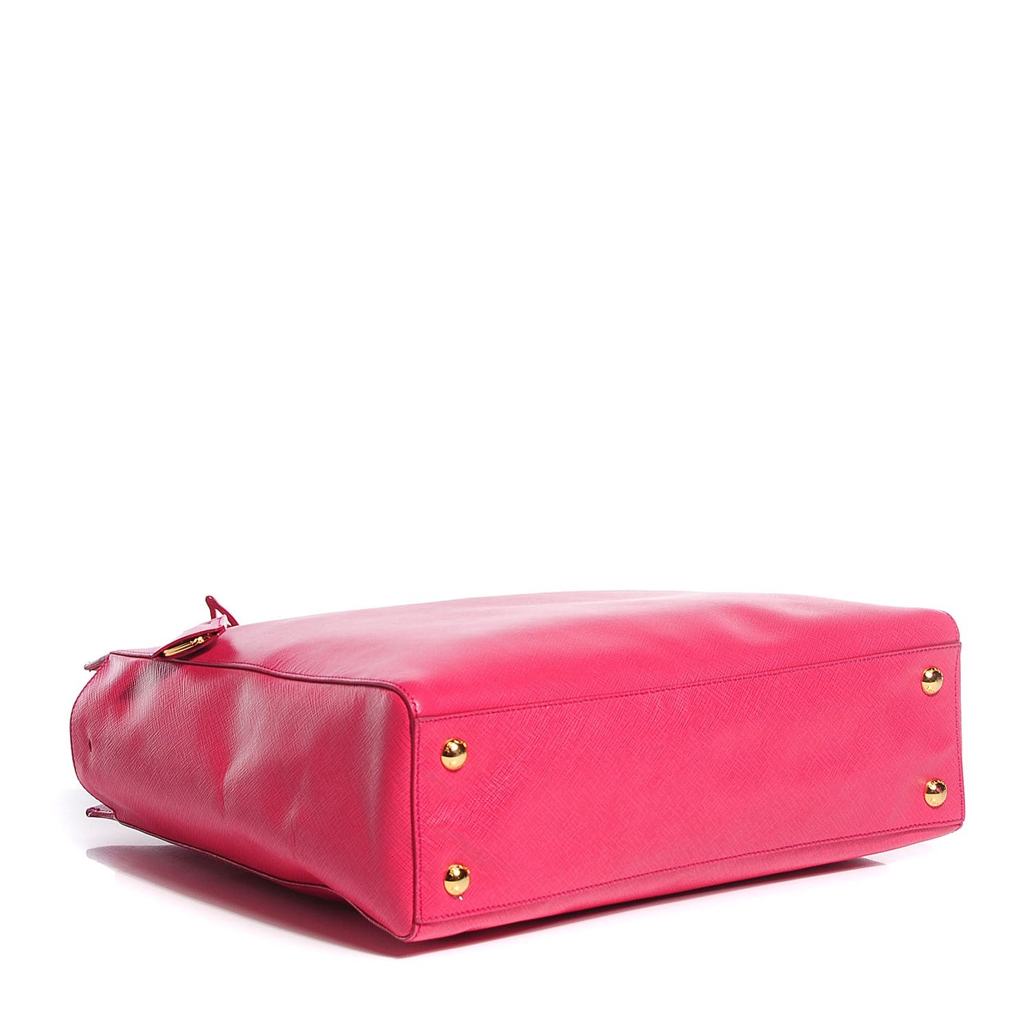 Prada Saffiano Lux Double Handle Shopping Tote Peonia 4 of 10