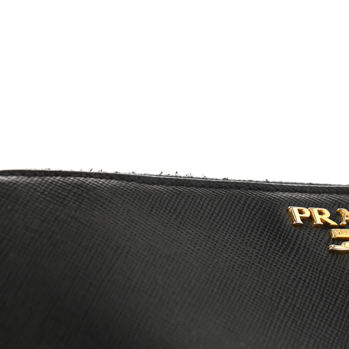 Saffiano Metal Zip Around Wallet Black