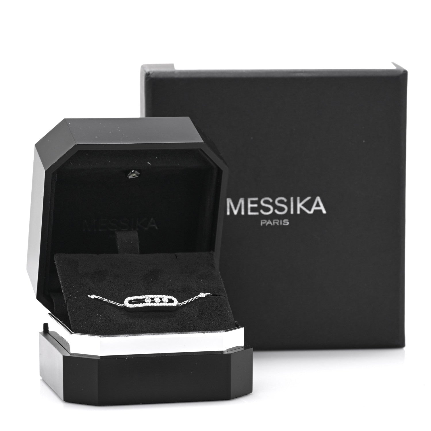 Messika 18K White Gold Diamond Classic Baby Move Pave Bracelet 4 of 4