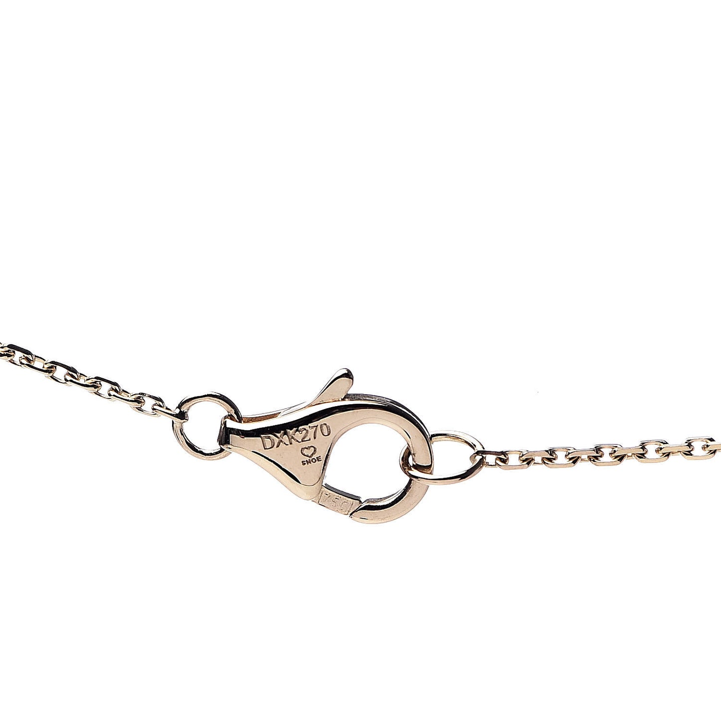 18K Yellow Gold Diamond Mother of Pearl XS Amulette de Cartier Pendant Necklace