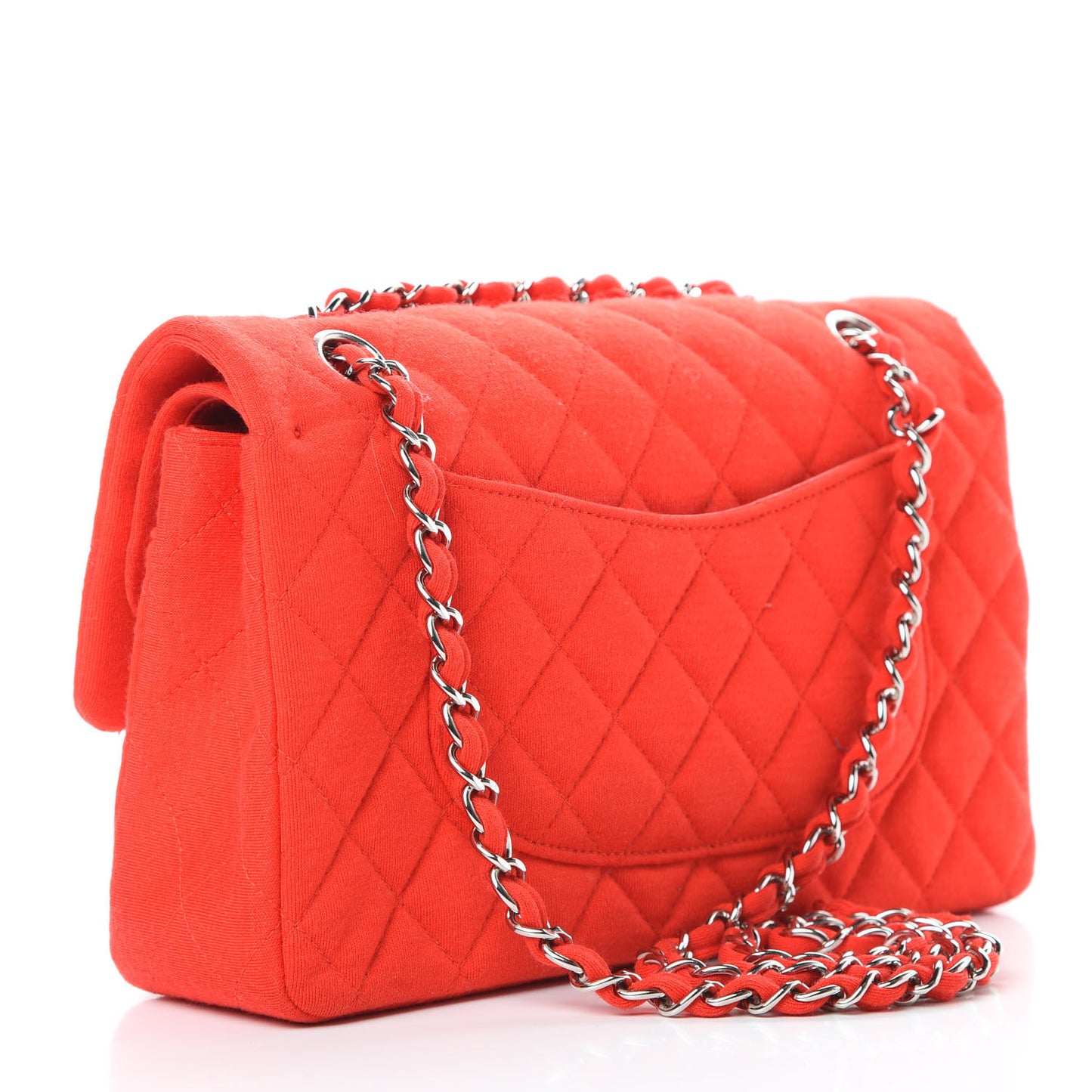 Jersey Quilted Medium Double Flap Red