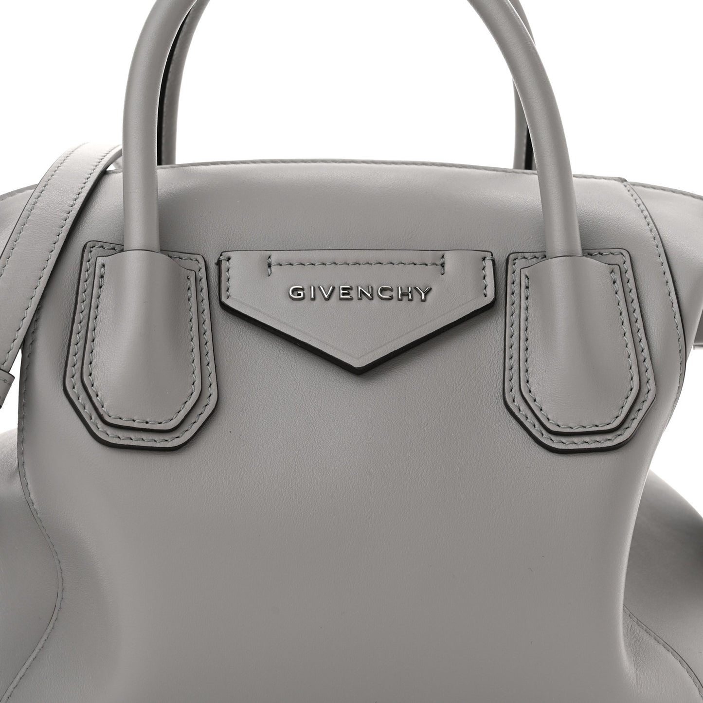 Calfskin Small Soft Antigona Pearl Grey