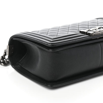 Chanel Calfskin Quilted Medium Boy Flap Black 8 of 9