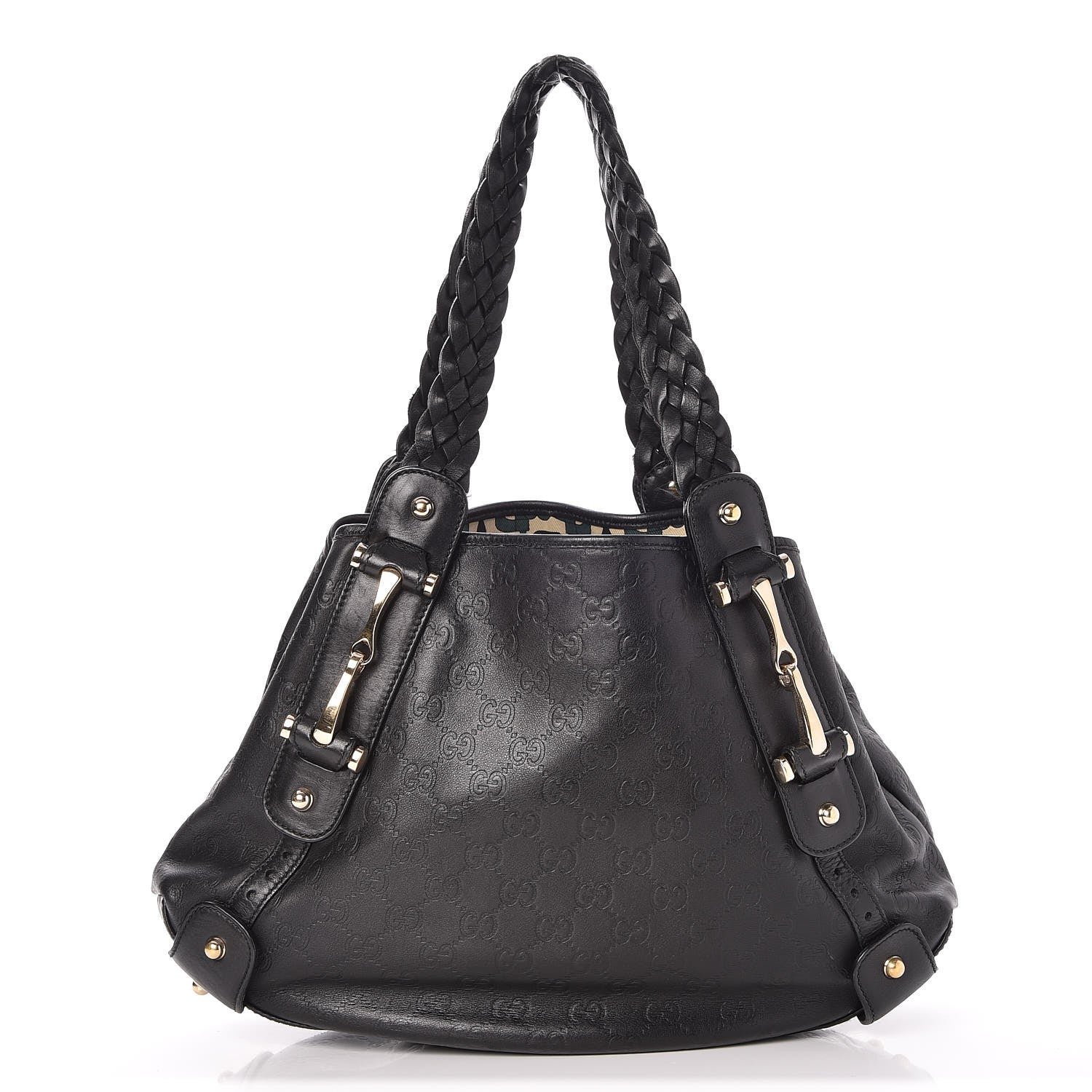 Gucci Guccissima Small Pelham Shoulder Bag Black 1 of 11