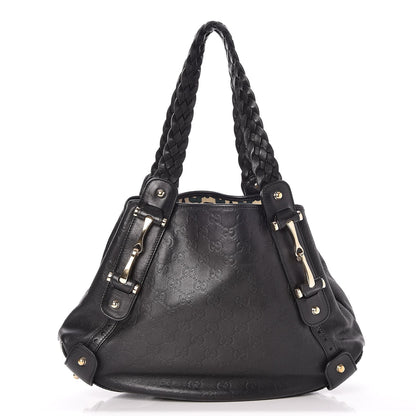 Gucci Guccissima Small Pelham Shoulder Bag Black 1 of 11