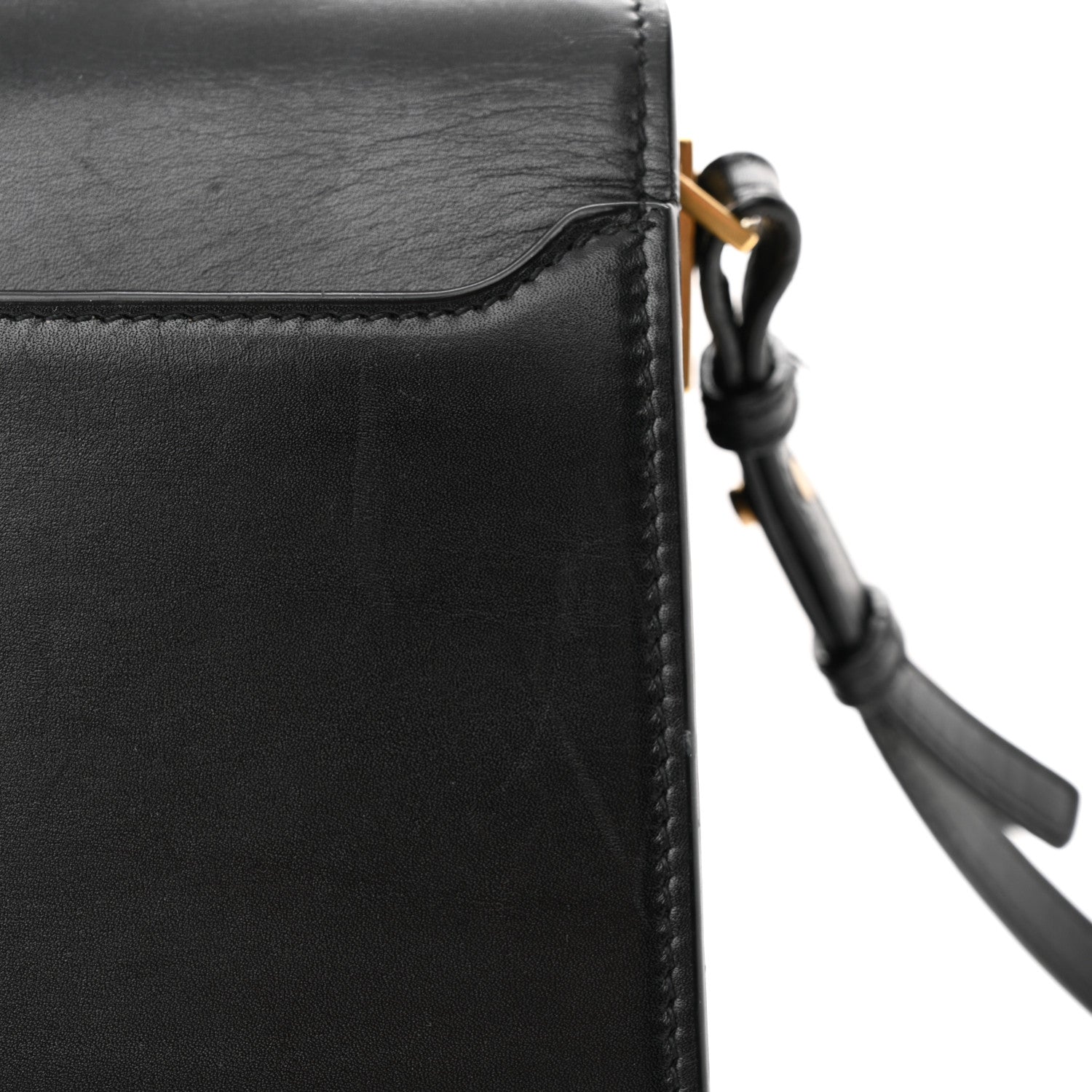 Saint Laurent Smooth Calfskin Medium Classic Monogram Cassandra Top Handle Black Rouge Legion 23 of 25