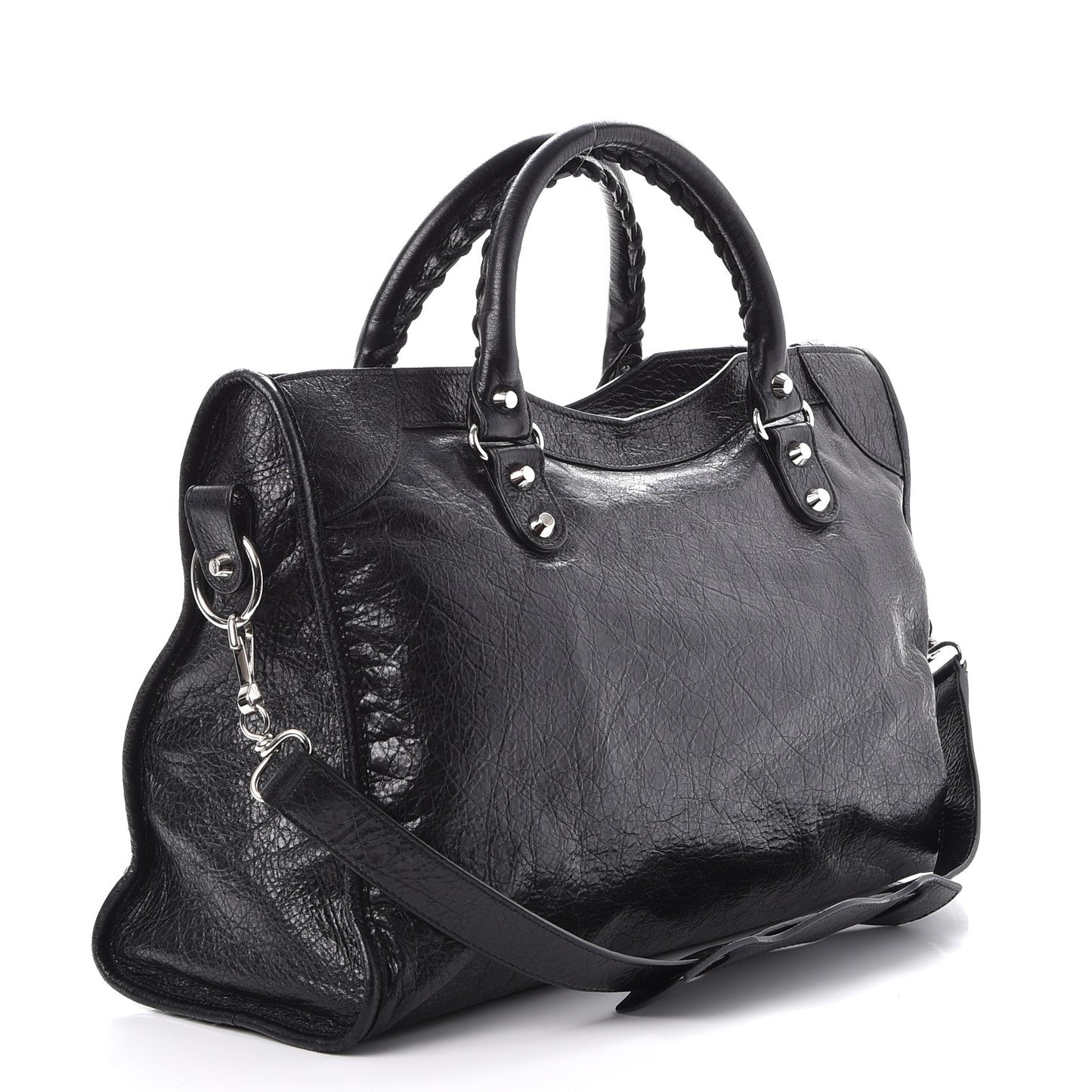 Agneau Classic Silver Hardware City Black