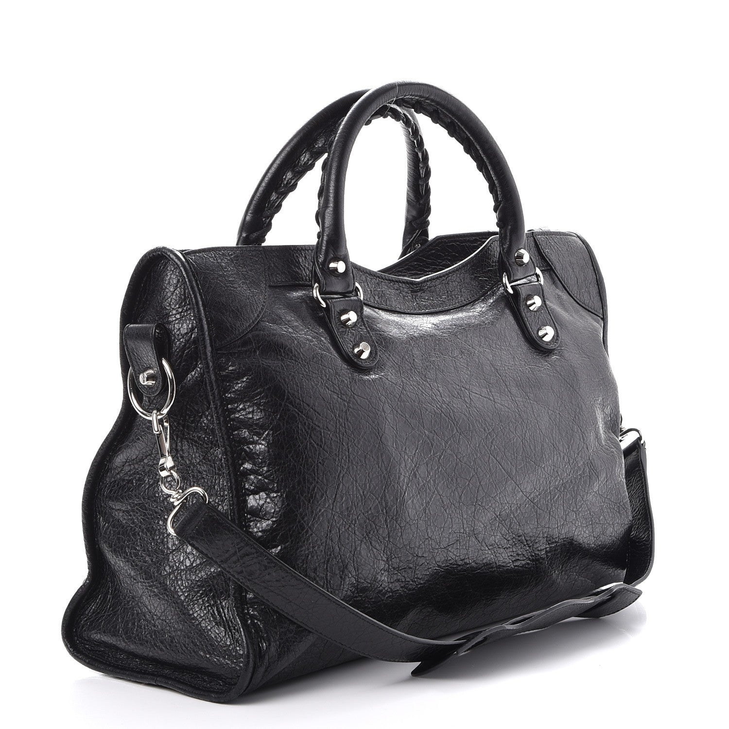 Balenciaga Agneau Classic Silver Hardware City Black 3 of 7