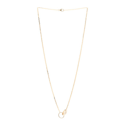 Cartier 18K Yellow Gold Diamond Interlocking LOVE Necklace 3 of 5