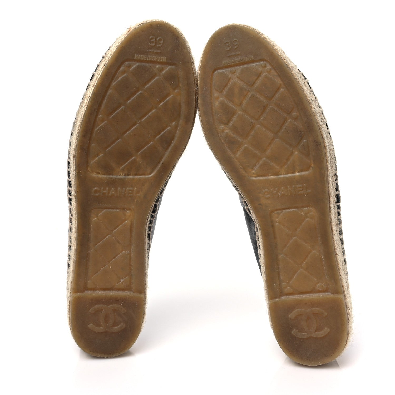 Chanel Lambskin CC Espadrilles 39 Black 5 of 8