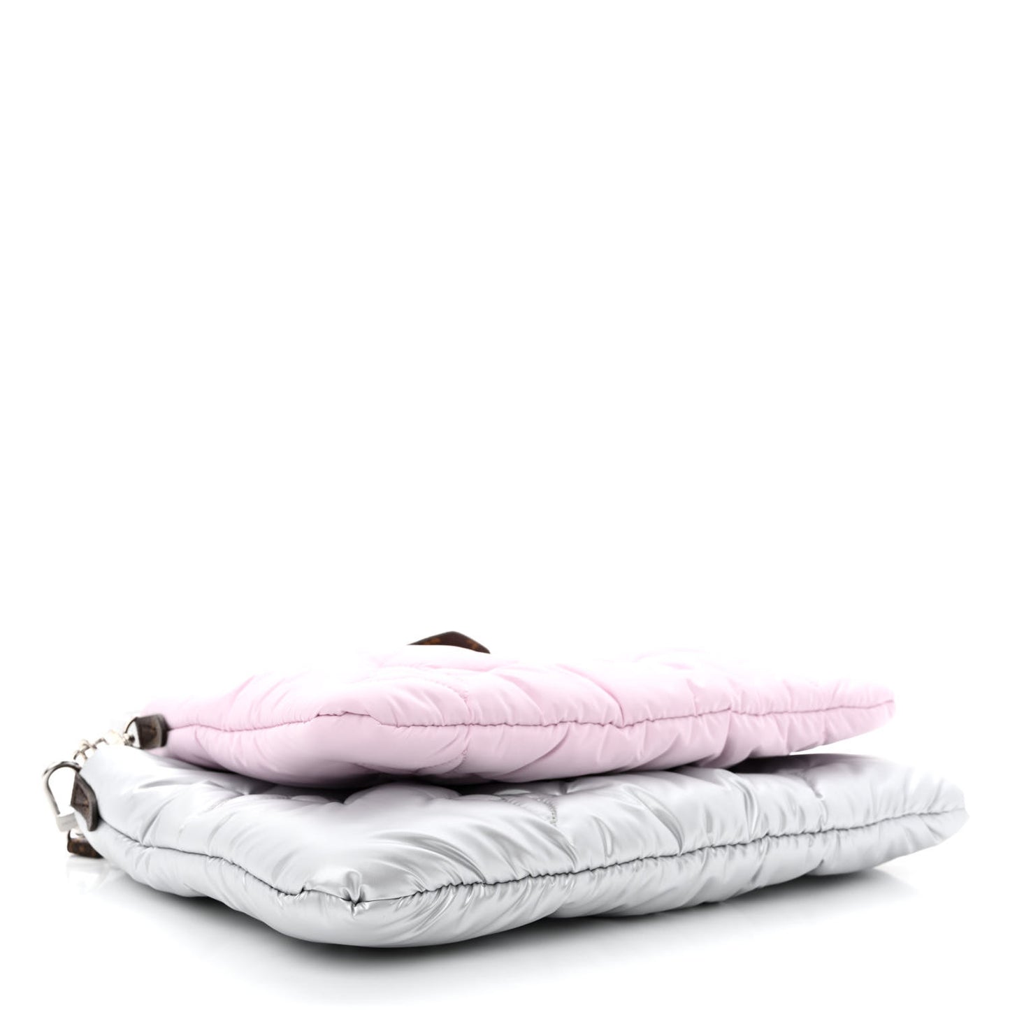 Econyl Monogram Pillow Maxi Multi Pochette Accessories Silver Pale Pink