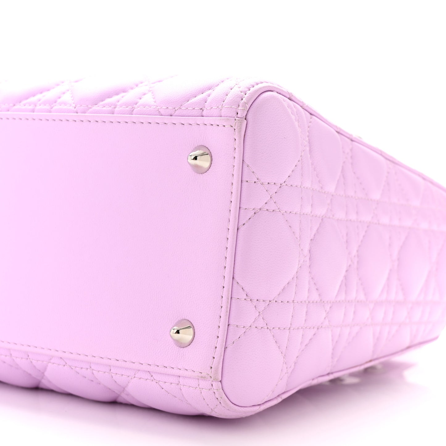 Lambskin Cannage Medium Lady Dior Purple