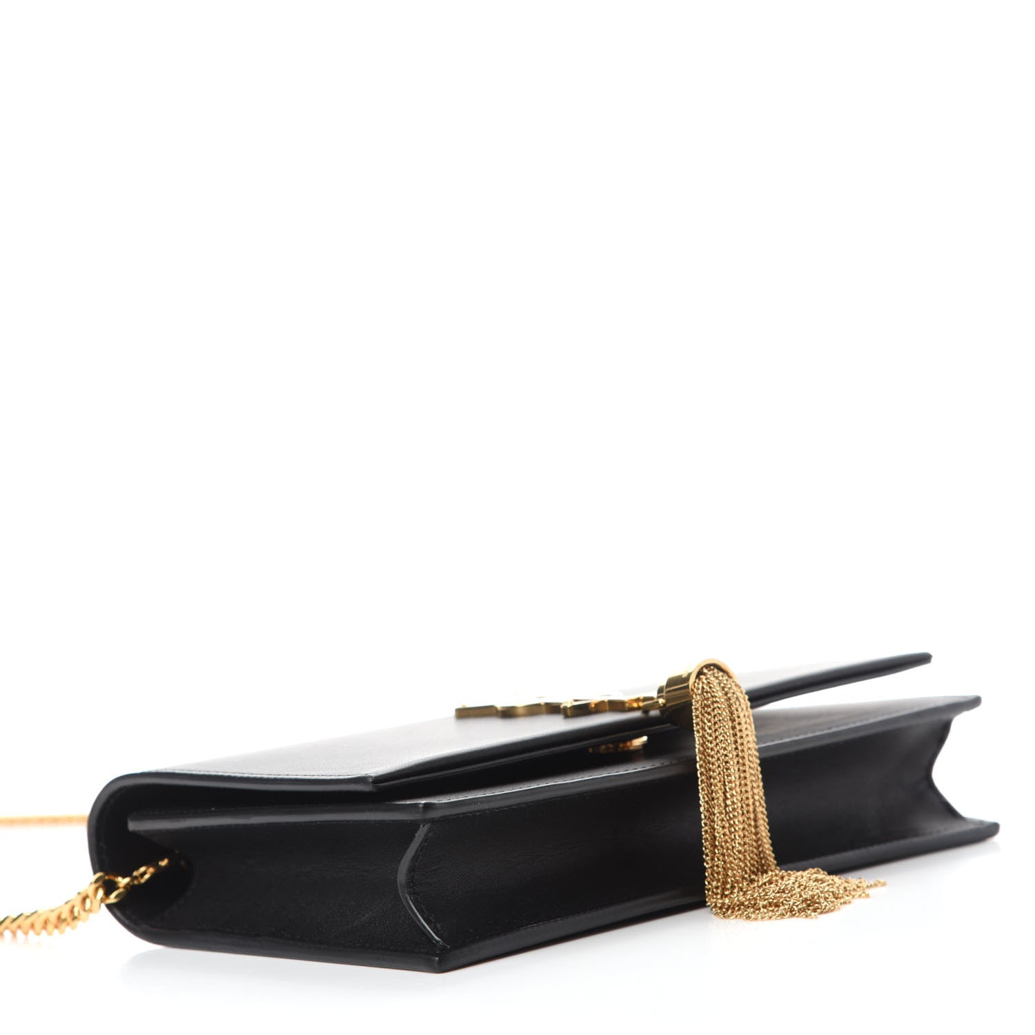 Saint Laurent Smooth Calfskin Classic Monogram Kate Tassel Chain Wallet Black 4 of 10
