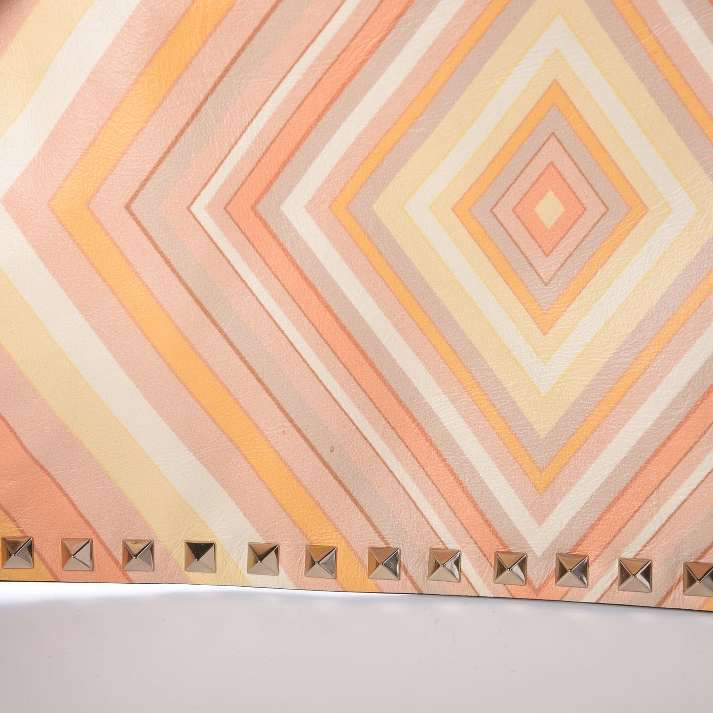 Nappa Native Couture 1975 Rockstud Zip Pouch Mandarin Sorbet