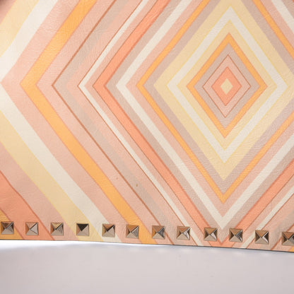 Valentino Garavani Nappa Native Couture 1975 Rockstud Zip Pouch Mandarin Sorbet 8 of 8