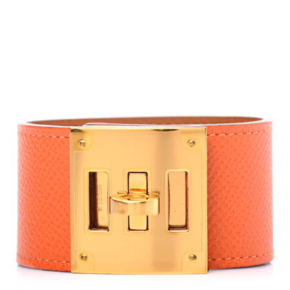 Hermes Epsom Kelly Dog Bracelet Orange 1 of 4