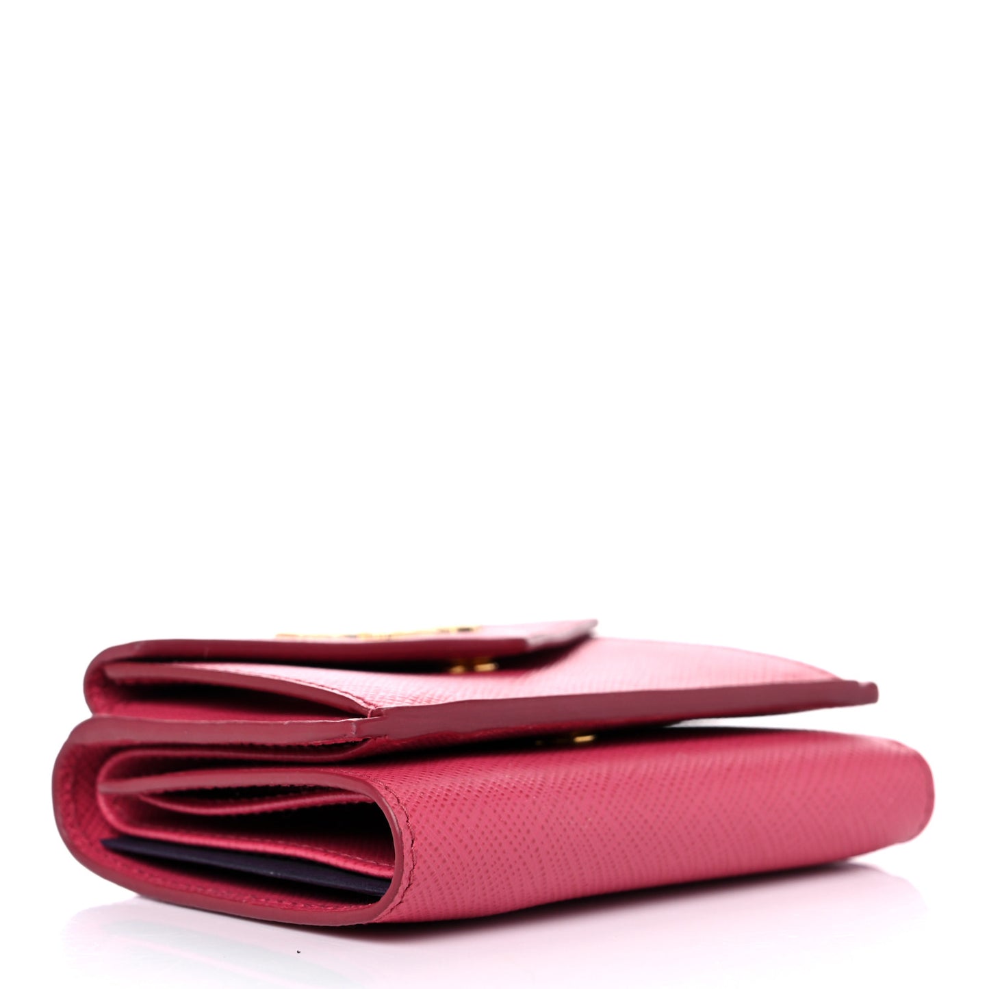 Saffiano Metal Small Tri-Fold Wallet Peonia
